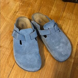 Blue Suede Birkenstocks